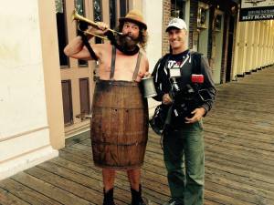 Dave with barrell man