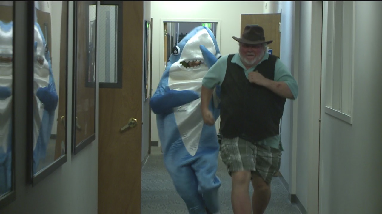 Jason races shark 1